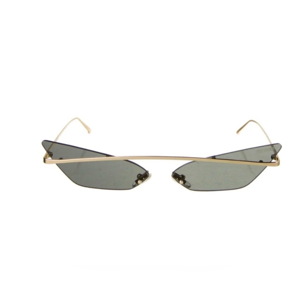 Skinny Demon Cat-eye Gold-tone Sunglasses In Black